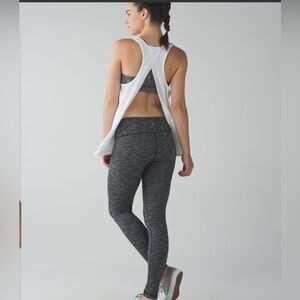 Lululemon Wunder Under Pant III Coco Pique Black White Yoga Athleisure legging 6